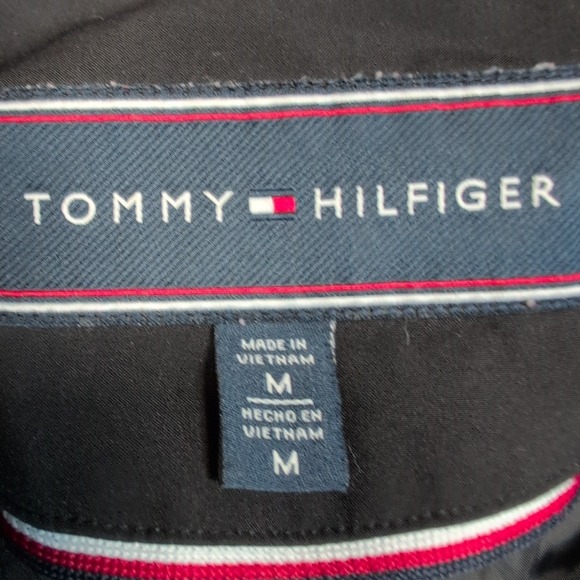 Tommy‎ Hilfiger Jacket Womens M Black Hood Zip Up Gorpcore Pockets Puffer Logo - Picture 6 of 12